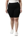 GO COLORS Women Solid Black Cycling Shorts