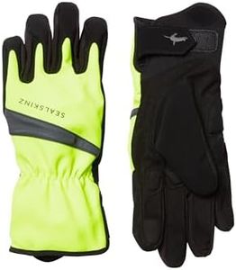 SEALSKINZ | Bodham |Unisex Waterproof All Weather Cycle Glove | Suede Thumb Wiper is Soft on the Face | Cycling & Outdoor Sports | Three-Layer Insulation TechnologyNeon Yellow, L