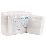 LittleForBig Adult Diaper 10 Pieces - ABDry White Diapers (Large 36"-46")