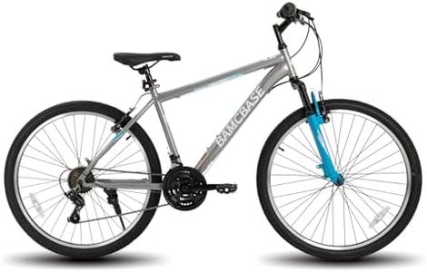 HH HILAND 27.5 Inch Mountain Bike, Mens and Womens MTB with 21 Speeds, High-Tensile Steel Frame, V Brake, Hardtail Bicycle for Adults Gray
