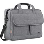 Taygeer Laptop Bag 15.6 Inch Water Resistant Briefcase with Shoulder Strap Shockproof Office Bag Business Computer Carry Bag for Man Woman suitable for Work Travel, Grey