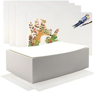 Fyess 80Pcs 100% Rag Cotton White Watercolor Paper 140lb Heavyweight Paper Watercolor Paper Cards Cold Press Paper Bulk Watercolor Drawing Student Artist for Kids,6 x 9 inch