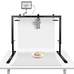 NEEWER Overhead Camera Mount Rig for Top Down Shots, Heavy Duty Steel Tabletop Mount Stand Multi Device Platform for Flat Lay Photography Lighting Cooking Drawing Crafts, For Desks≥3.3'/1m Long, ST100