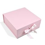 RBS® - Medium Gift Boxes for Packaging (26 x 26 x 10cm) Readymade gift boxes for presents (1 Pack) Empty Gift Hamper Box Hold up to 8 kg Multipurpose Box for Gift Valentine box (Pink)