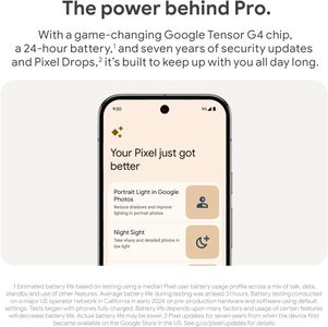 Google Pixel 9 Pro Smartphone, 256GB – Obsidian Black