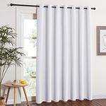 NICETOWN Blackout Curtain - Room Darkening Curtain Panel Home/Office Thermal Drapes Insulated Privacy Screen for Large Window(1 Panel, W100 x L84, Greyish White)