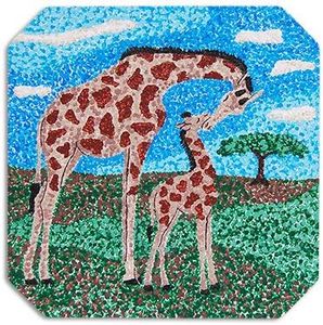 Kids DIY Paint by Numbers Giraffe Canvas by Prime Retreat