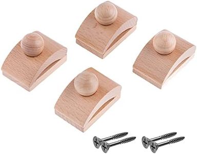 Classy Clamps Wooden Quilt Wall Hangers – 4 Small Clips (Light) and Screws for Wall Hangings - Tapestry Hangers / Quilt Hangers for Wall hangings - Quilt Clips / Wall Clips for Hanging / Quilt Racks