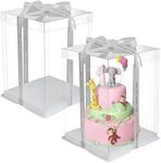 Clear Tall Cake Box, 2 PCS 12"x12"x