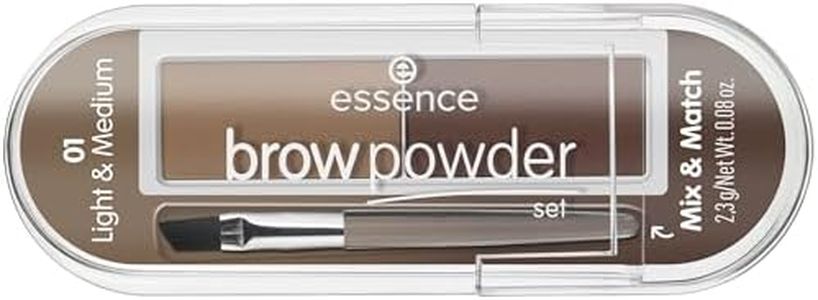 essence cosmetics brow powder set eyebrow stylist duo kit makeup (01 - light & medium)