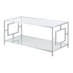 Convenience Concepts 135082 Coffee Table, Clear Glass/Chrome Frame