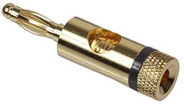 PRO SIGNAL PSG08638 4mm Banana Plug, Gold Plated, Black