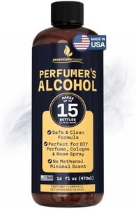 Perfumers Alcohol 16oz - Perfume Alcohol Base for Fragrance Making Kit - Base for Making Luxury Perfume - 200 Proof Denatured Ethanol (SDA 40B) - No Methanol & No Fermentation Scent - Made in USA