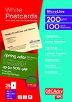 DECAdry White Postcards 200gsm Microperforated 4 per A4 Sheet 148.5x105mm Ref OCB3325 [Pack of 100 Cards]