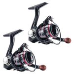 Goture 2Pcs Ice Spinning Fishing Reel Ice Fishing Combo - Size 500, Right/Left Handle Position, Light Weight, Ultra Smooth for Ice Fishing