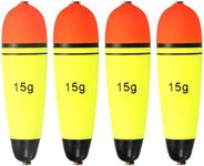 PATIKIL 0.5oz Fishing Slip Bobbers, 4 Pack EVA Fishing Float for Sea Fishing Freshwater, Yellow