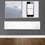 ADAX Clea WIFI Smart Electric Panel Heater, Wall Mounted With Timer, Low Profile Glass Conservatory Radiator. Splash Proof, Bathroom Safe, LOT 20 Compliant, Made In Europe, 800W, White