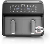 Keplin 9L Dual Zone Air Fryer - 8in1 Cooking Functions - 2700W Energy-Saving Cooker - Extra-Large Capacity for Healthy Meals - Roast, Bake, Dehydrate, Reheat,- Family Size (9L)- 2 Years Warranty