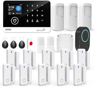 TUGARD 22 Pieces Wireless WiFi/GSM/2G Smart Home Alarm System with App, Motion Detector, Door and Window Sensors, Remote Controls, Siren, Compatible with Alexa & Google Assistant