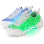 Shinmax Led Shoes,Ce Certificate, 7 Colour 4 Blinking Modes USB Charging LED Luminous Sports Shoes Sports Shoes Led Trainers for Unisex Adult Men Women,Very Suitable for Christmas, Halloween, Party