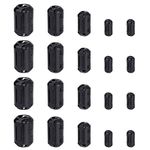 KBNIAN 20PCS Clip-on Ferrite Magnet Core Ring Nickel-zinc Toroidal Ferrite Choke Noise Suppressor Inner Diameter 3/5 / 7/9 / 13 mm EMI RFI Filter for Power Cord USB Audio Network Video Radio Cable