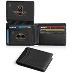 RUNBOX Slim Wallet for Men 15 Slots Ultra Large Capacity RFID Blocking Bifold Credit Card Holder with 2 ID Window