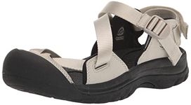 KEEN Women's Zerraport Ii Fashion Sandal, Silver Birch/Black, 7.5