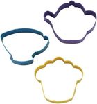 Wilton Tea Party Colored Metal Cutter Set, 3-Piece