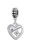 Dangle Love Grandma Heart Charm Bead