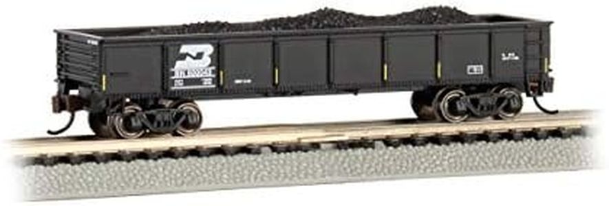 Bachmann Trains - 40' Gondola Car - Burlington Northern (Black) with Removable Coal Load - N Scale