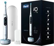 Oral-B iO Series 10 Electric Toothbrush, 7 Cleaning Modes, Dental Care, iOSense, Colour Display & Charging Travel Case, Designed by Braun, Stardust White