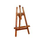 Roger & Moris Teak Wood Artist Easel 3 Legs - Adjustable Tray and Central Grip for Painting, Display, Advertisements (Height : 4 feet)