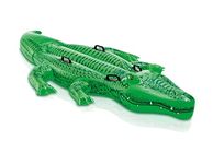 Intex Giant Gator Childrens Large Inflatable Ride On Alligator With Four Grab Handles #58562, Black,58562EP