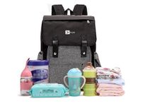 Flex Baby Diaper/Nappy Changing Backpack Bag | Baby Hospital Bag | Baby/Mummy Bags With Portable Changing Mats (Black) 19 inch