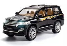 DUNGRANI ENTERPRISE Toyota Land Cruiser SUV 1:24 Diecast Scale Model Alloy Metal Pull Back Toy car for Kids with Openable Doors & Light, Music Toy Vehicle - Colors as Per Stock(Design 49)