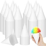 Sumind 1000 Pieces Paper Cone Cups 6 oz Disposable Snow Cone Cup Pre Coated Leakproof Ice Cream Water Paper Cups for Dispenser Office Home Wedding Birthday Party(Solid)