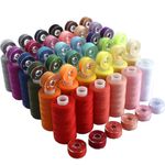72 PCS Sewing Thread Assortment, 36 Color Thread for Sewing Machine with 36 Same Color Bobbins, Polyester Thread 400 Yards/Spool