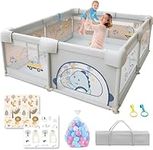 LIODUX Baby Playpen with Mat - 180 