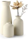 CEMABT Beige Ceramic vase Set-3 Sma