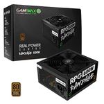 GameMax 600W Rampage Power Supply (No Power Cable inc.), Non-Modular, APFC, Japanese Tk Main Capacitor, 80 Plus Bronze, 88% Efficiency, 14cm Cooling Fan, Real Power Gaming | Black