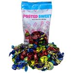 Posted Sweets 500g MIXED TOFFEE BAG OF PICK & MIX SWEETS - Large Classic Retro Soft & Chewy Candy Selection Pick n Mix - Gift Bag - Perfect Movie Night Hamper, Treats for Kids, Adults, Birthday Gifts