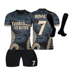 Youth Kids Soccer Jersey Boys Jersey Kit Football Suit Soccer Jersey Shorts Set Fans Gift Tshirt