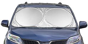 Coveted Shade Extra Jumbo Car Windshield Sunshade (70.9" x 39.4"), Fits Extra Large Windshields in Minivans, Cars, Trucks