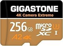 [5-Yrs Free Data Recovery] GIGASTONE 256GB Micro SD Card, Camera Extreme MAX, Up to 160/130 MB/s, MicroSDXC Memory Card for DJI, Gopro, Insta360, Dashcam, 4K Video, UHS-I A2 V30 U3 with Adapter