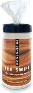 Pride and Groom The Swipe – Soothing Coat Grooming Dog and Pet Wipes with Signature Scent for Quick Cleaning & Deodorizing Face, Paw, Fur in Between Baths and After Dinner & Playtime – 50 Wipes