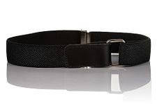 Olata Children’s Stretch Elasticated Belt with Adjustable Hook and Loop Fastening - 1-6 years. Black