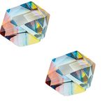 Shuban Stylish Rainbow Acrylic Paper Weight for Office Study Table Stylish Gifting Items Crystal Glass Paper Weight (5x5x3 cm)(Diamond -2 Pcs)