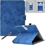 6.5-7.5 inch Universal Tablet Case, Newshine PU Leather Stand Cover for Samsung Galaxy Tab A/4 7.0 Tablet, Amazon Kindle Fire 7 (2015/2017) and Other Around 7.0'' Models, DC-Blue