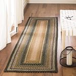 SAFAVIEH Braided Collection Runner Rug - 2'3" x 10', Multi, Handmade Country Cottage Reversible, Ideal for High Traffic Areas in Living Room, Bedroom (BRD308A)