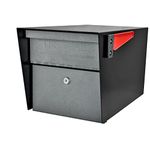 Mail Boss 7521 Mail Manager Locking Mailbox, Large, Black & Granite